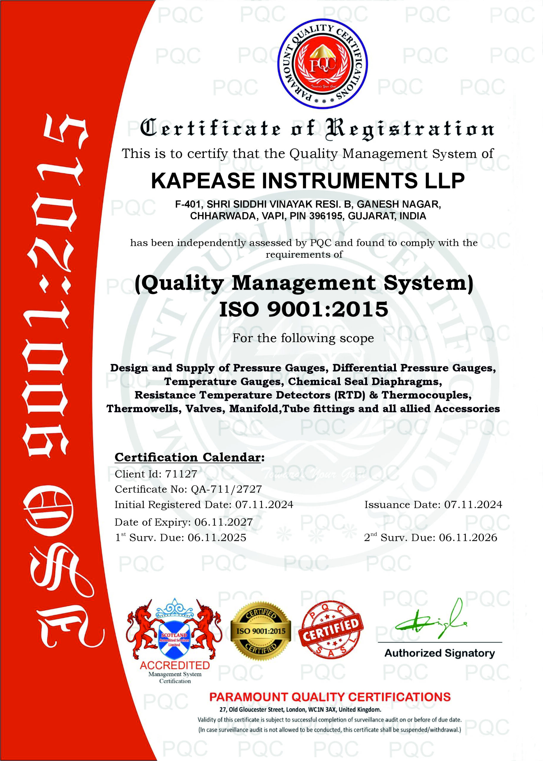 iso certificate